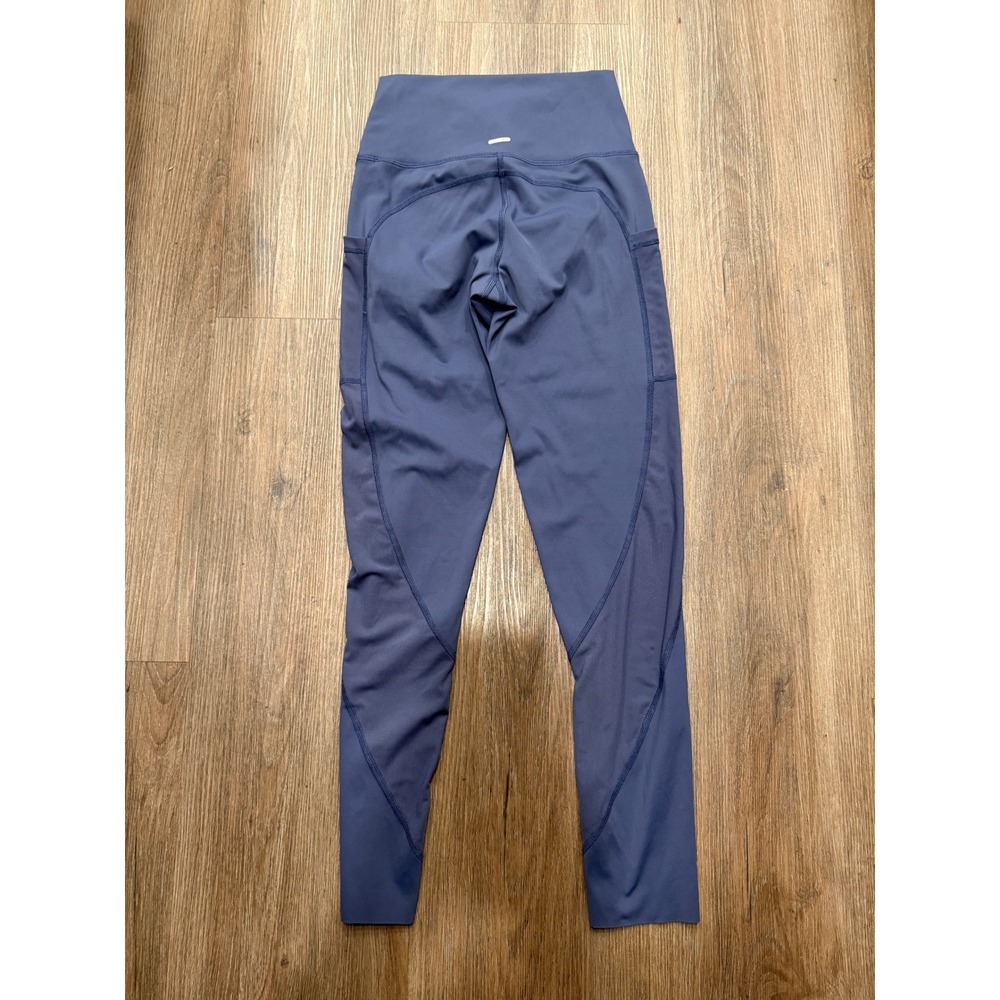 Aerie Chill Play‎ Move Womens High Waisted Pocket Leggings Blue Medium 3802